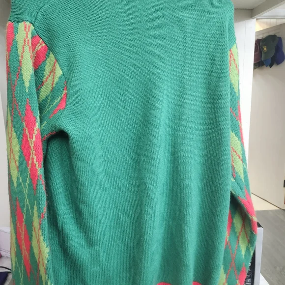 Green Dinosaur Christmas Sweater - Picture 3 of 3